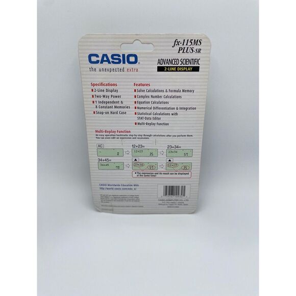 Casio fx-115MS Plus-SR Advanced Scientific Calculator 2 Line Display AP SAT New - Picture 2 of 2